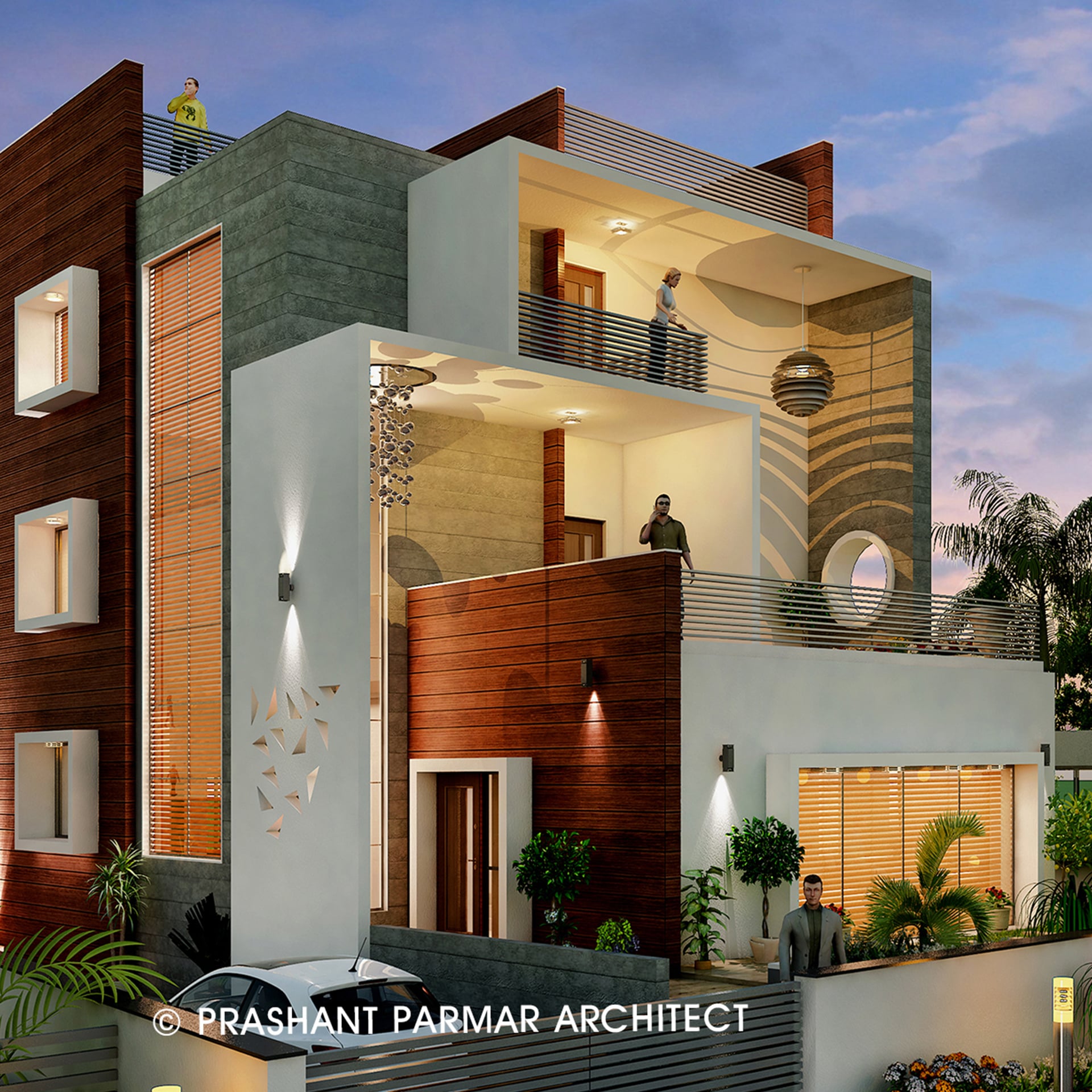 Bungalow at Jivrajpark Prashant Parmar Architect